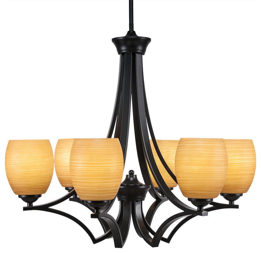 Chandeliers, 5" Cayenne Linen Glass