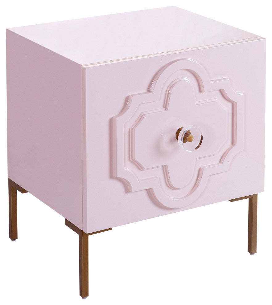 Anna Pink Lacquer Side Table - Pink