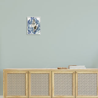 Tower Shell Coral Blue Beach Design, 11 x 14