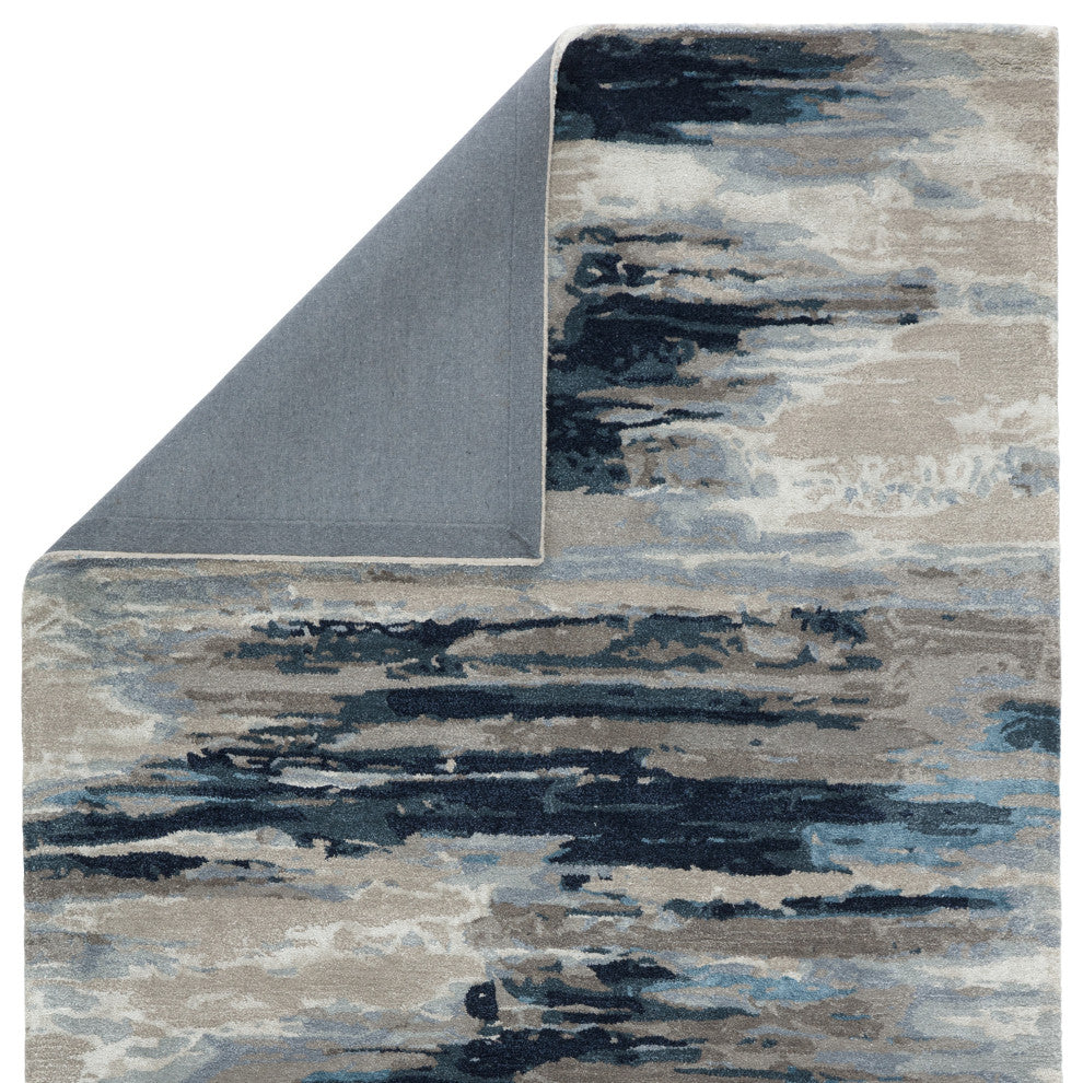Jaipur Living Ryenn Handmade Abstract Dark Blue/ Gray Area Rug 10'X14'