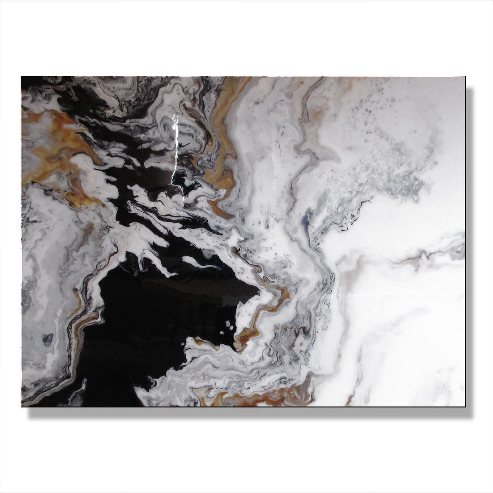 Contemporary Modern Resin Coated Painting Limited Edition 48"x36" "Tributary"