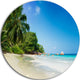 Beautiful Praslin Island Seychelles, Seascape Round Wall Art, 23"