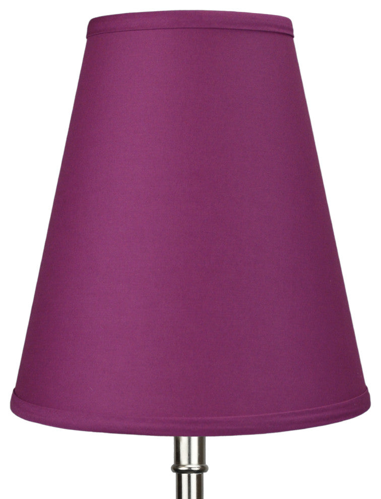 Fenchel Shades 6"x11"x12" Brass Spider Attachment Empire Lamp Shade, Linen Plum