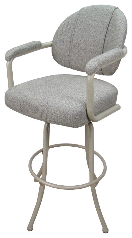 Swivel Counter 26", 30" or Extra Tall 34" Metal Bar Stool M-70, Portwood Ash - Beige, 26"