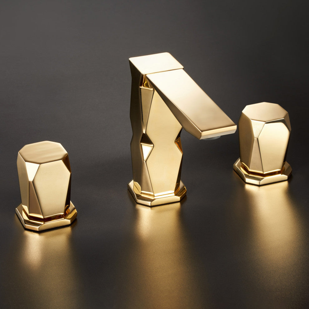 Ikon 3-Hole Luxury Bathroom Faucet, Without pop-up drain