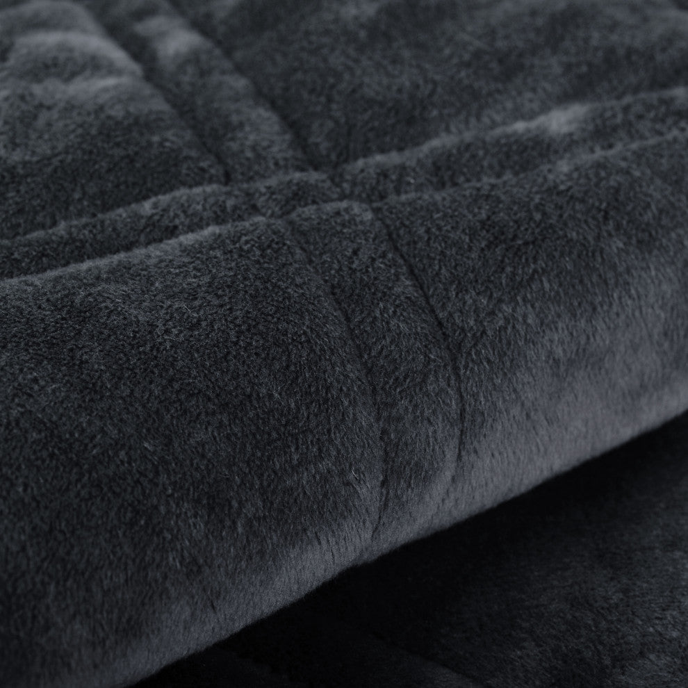 Supersoft Microplush Quilted 4-Piece Bed Spread Set, Steel Gray, King