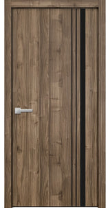Solid French Door 42 x 80 | Planum 0011 Walnut with| Bathroom