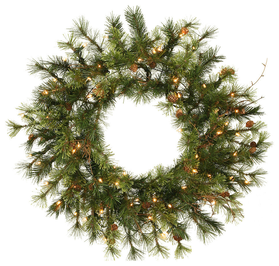 20" Prelit Mixed Country Wreath 35Cl