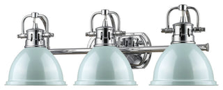 Duncan 3-Light Vanity, Chrome, Seafoam