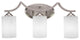 Zilo 3 Light Bath Bar Shown, Dark Granite Finish With 3.5" White Muslin Glass