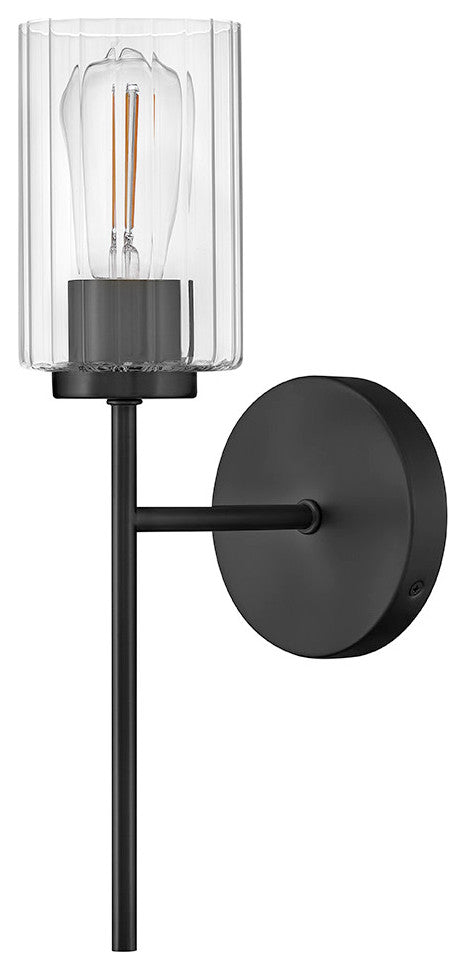 Lark Leta Medium Single Light Sconce, Black