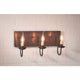 Three Arm Vanity Light With Stars, Blackened Tin