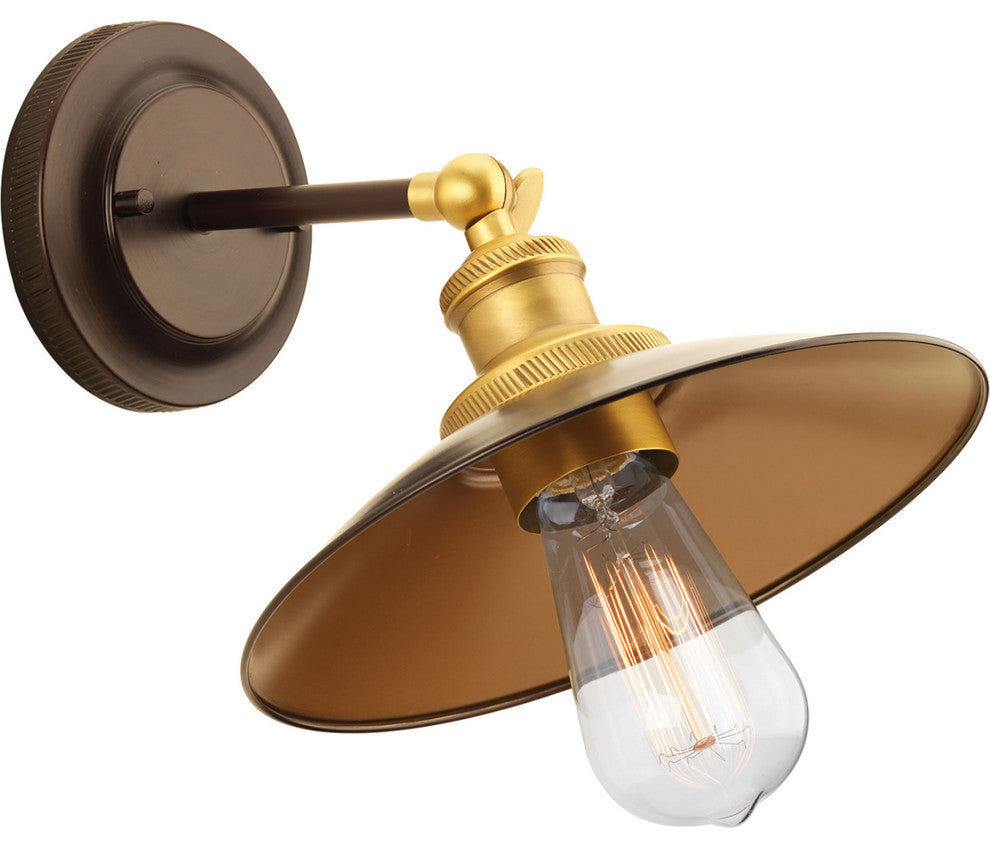 Progress Lighting 1-100W Medium Swivel Wall Sconce, Antique Bronze