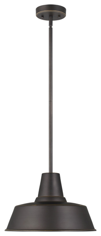 Barn Light 1-Light Outdoor Pendant, Antique Bronze