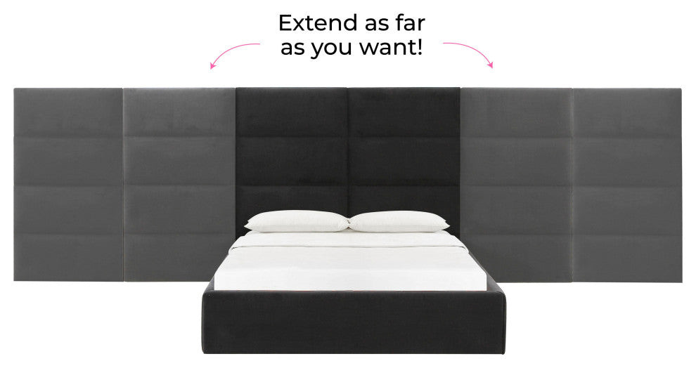 Eliana Black Velvet Queen Wings (Set of 2) - Black