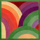 "Rainbow Bunch" Painting Print on Wrapped Canvas, 24"x24"