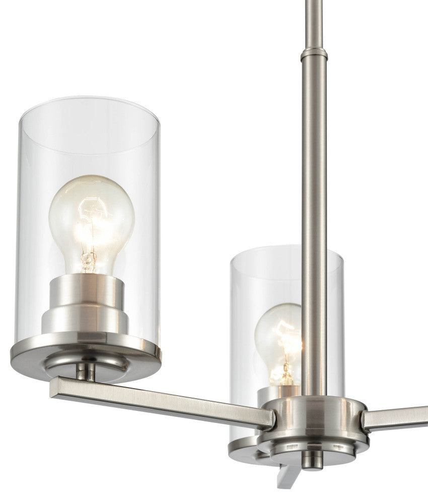 Verlana Collection 3 Light 19" Brushed Nickel Chandelier