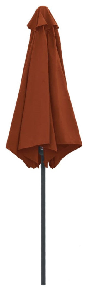 Vidaxl Outdoor Parasol With Aluminum Pole 106.3"x96.9" Terracotta
