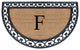A1HC Half Round 30"x48" Double Door Monogrammed Doormat, F