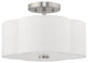 Livex Lighting Brushed Nickel 2-Light Ceiling Mount