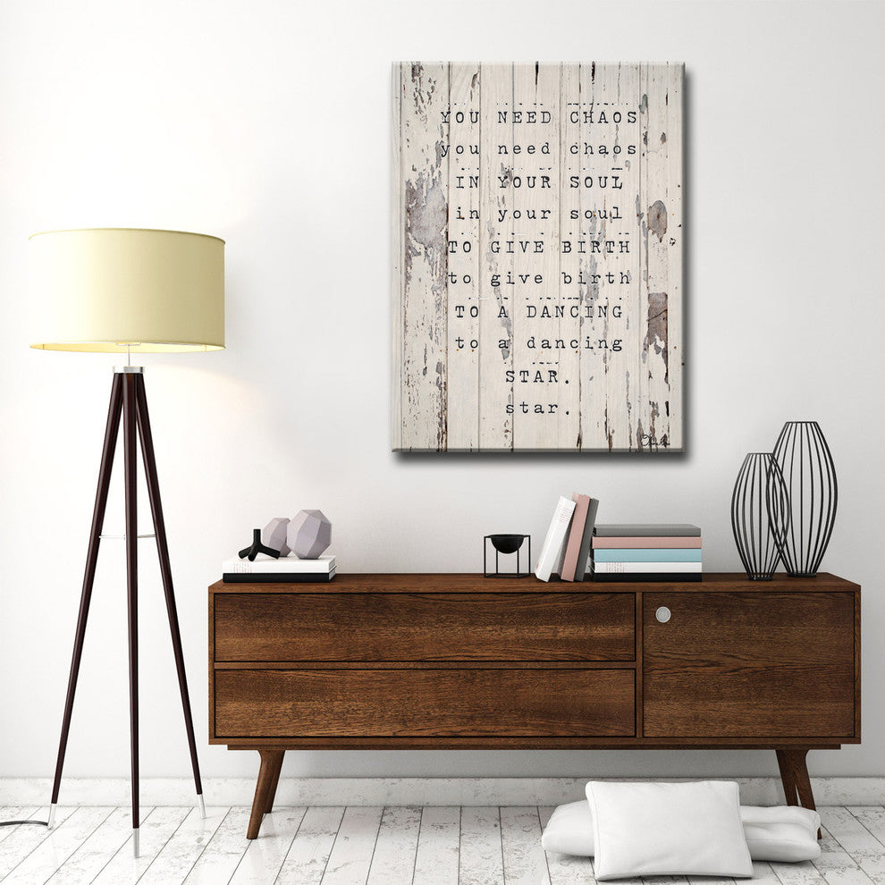 Ready2HangArt Wrapped Canvas Inspirational Wall Art, Dancing Star, 16"x12"