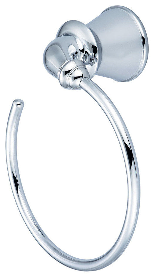 Del Mar Towel Ring, Polished Chrome
