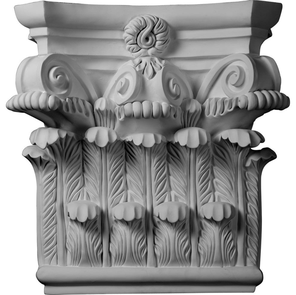 25 1/4"W x 24 5/8"H x 8 1/4"P Corinthian Capital