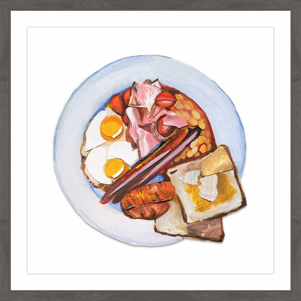 "Sunday Brekky" Framed Painting Print, 32"x32"