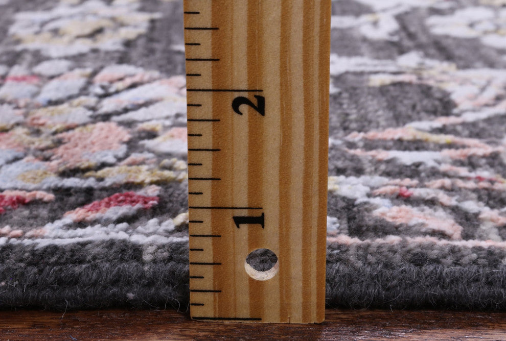 2' 7" X 10' 1" Runner Persian Wool and Silk Hand-Knotted Rug Q7068