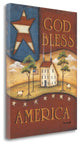 "God Bless America" By Kim Lewis, Giclee Print on Gallery Wrap Canvas