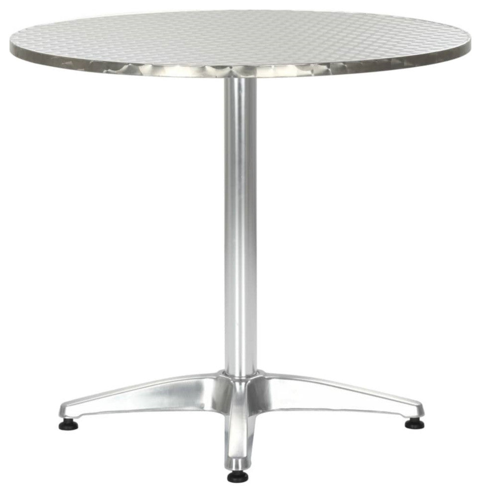 Vidaxl Patio Table Silver 31.5"x27.6" Aluminum