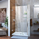 DreamLine Unidoor Frameless Hinged Shower Door, Chrome, 42" to 43"