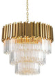 Gio Gold Collection 3-Tier Crystal Chandelier, Diameter 24"