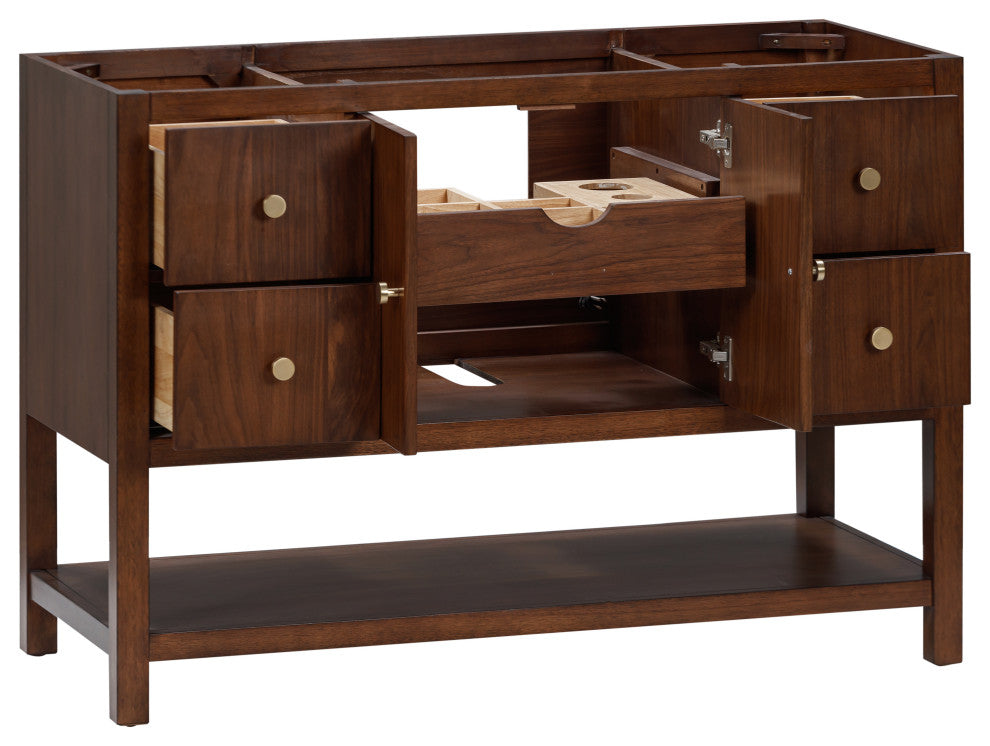 Zoe Vanity Only, Walnut Collection, 48"