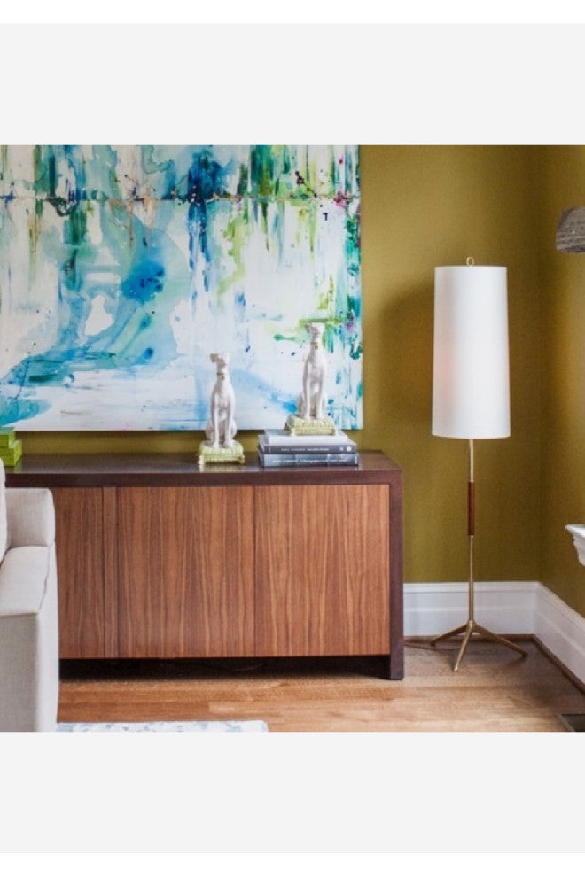 Elongated Linen Shade Floor Lamp | Andrew Martin Frankfort