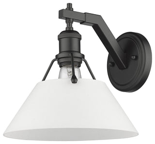 Golden Lighting 3306-1W OP Orwell 10" Tall Bathroom Sconce - Matte Black
