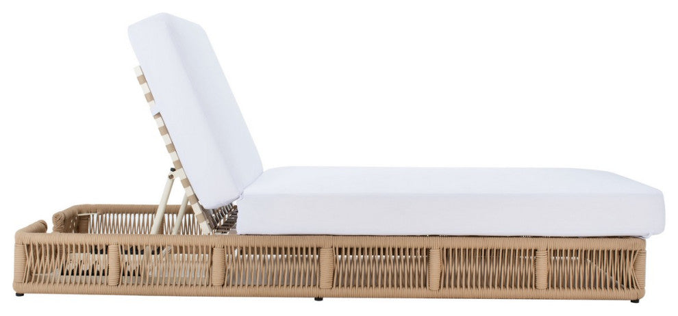 Safavieh Outdoor Gillian Sunlounger Tan / White