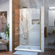 DreamLine Unidoor 47" to 48" Frameless Hinged Shower Door, Brushed Nickel