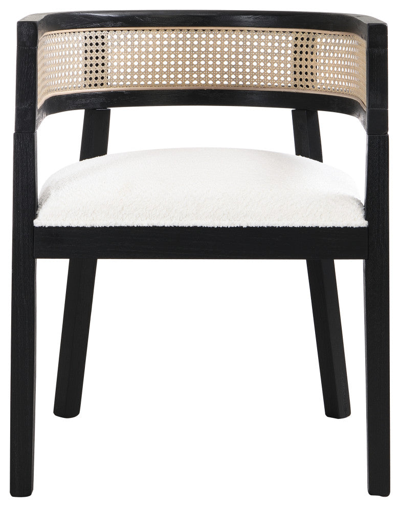 GDF Studio 3-Piece Bistro Set, Mid-Century End Table & 2 Chairs, Beige/Black