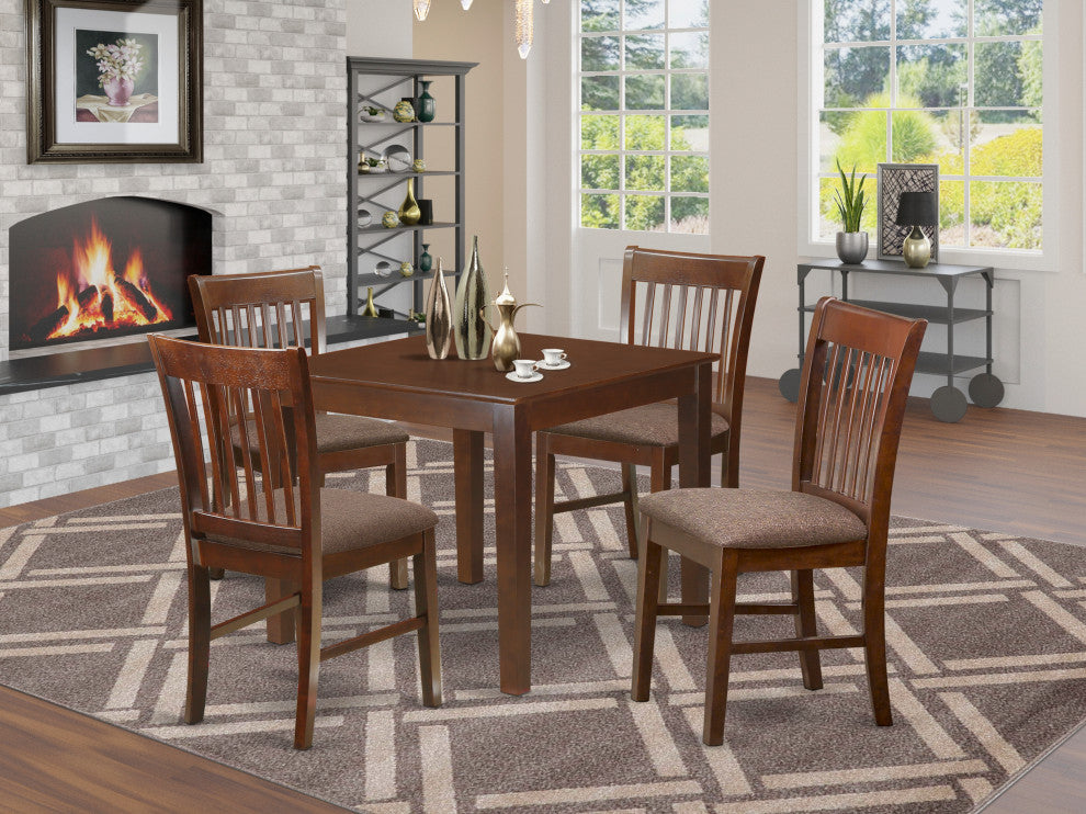 5 Pc Kitchen Table Set - Square Table And 4 Dining Chairs