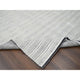 Ivory and Black Wool and Silk Hand Loomed Modern Oversize Oriental Rug 12'2"x15'