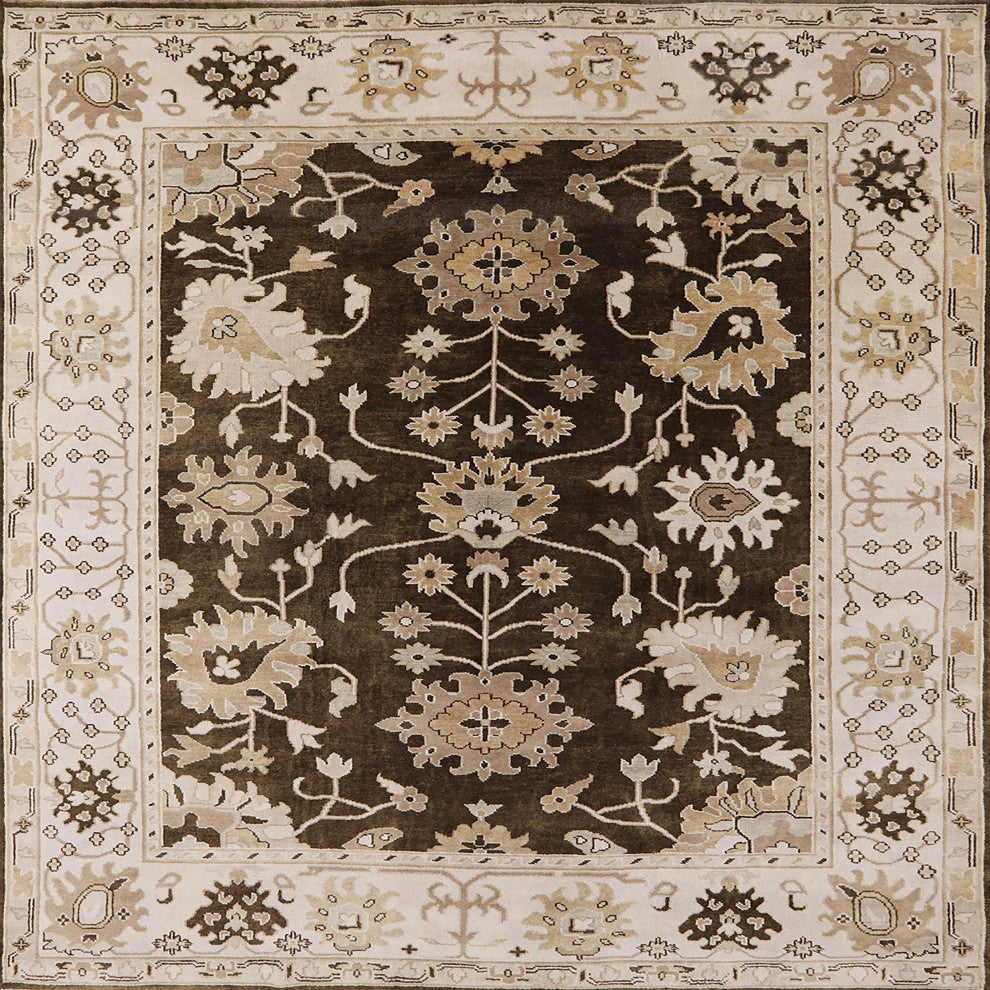 Ahgly Company Indoor Square Mid-Century Modern Area Rugs, 6' Square