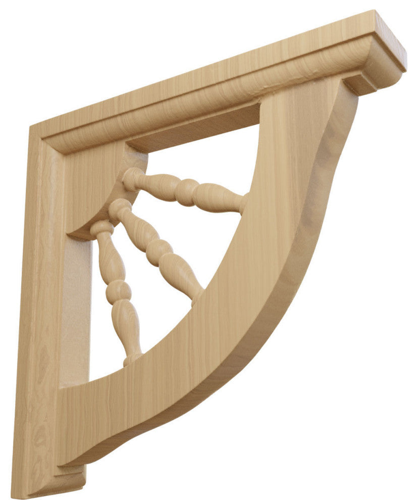 1 1/2"W x 7"D x 7"H Andrea Wagon Wheel Bracket, Cherry