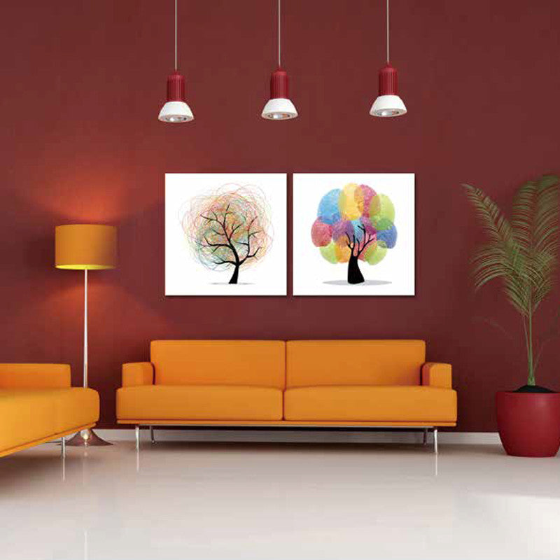 2-Piece Acrylic Panel Picture of Trees of Kin