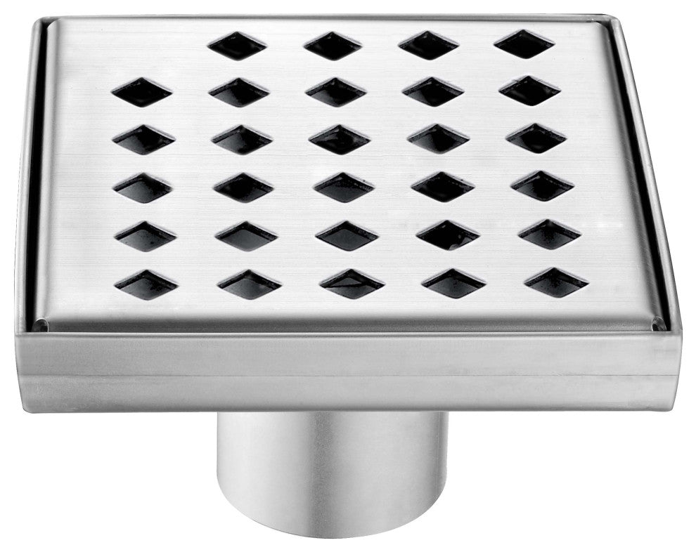 Dawn LMI050504 Mississippi River Series Square Shower Drain 5"L Polished Satin