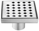 Dawn LMI050504 Mississippi River Series Square Shower Drain 5"L Polished Satin