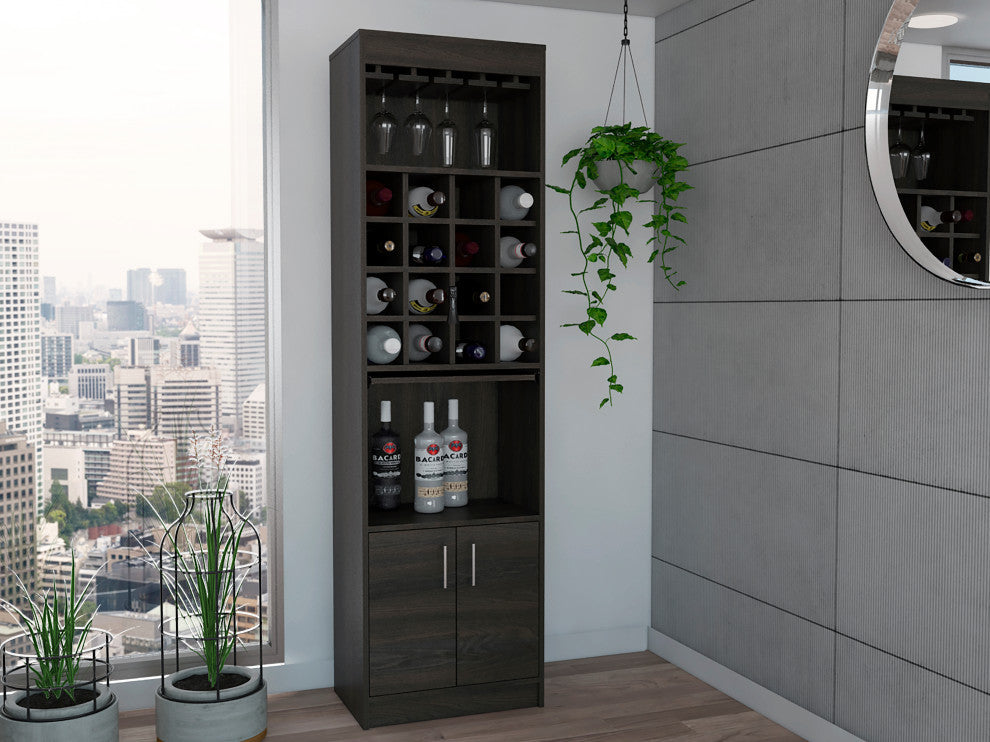 Illinois Bar Cabinet, Carbon Espresso