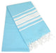 Aqua Variagated Stripe Fouta Towel
