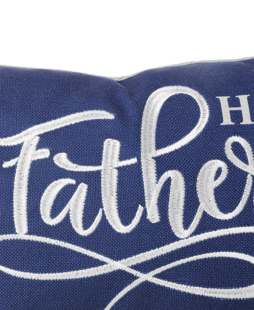 18" Faux Burlap Happy Father's Day Pillow