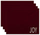 Joy Filled Season, Word Print Placement, Cranberry And Burgundy, Set of 4
